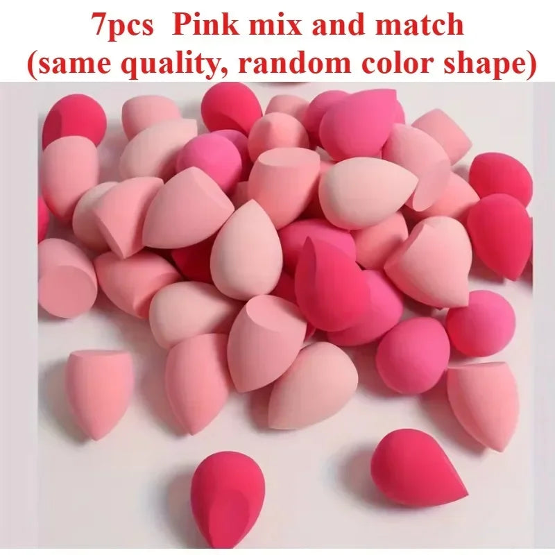 7Piece/18Piece Makeup Sponge Set, Suitable for Liquid BB Cream Powder Application, Makeup Egg Dry Wet Dual-Use Powder Puff