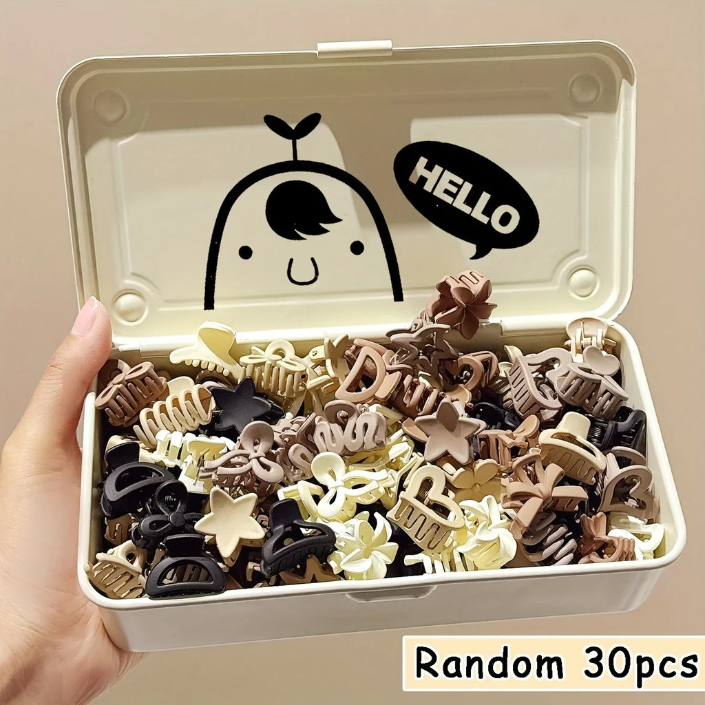5/10/20/30pcs Beige Mixed Pack Small Clips, Cute Girl Accessories - Perfect for Daily Use, Special Occasions, or Travel Gifts