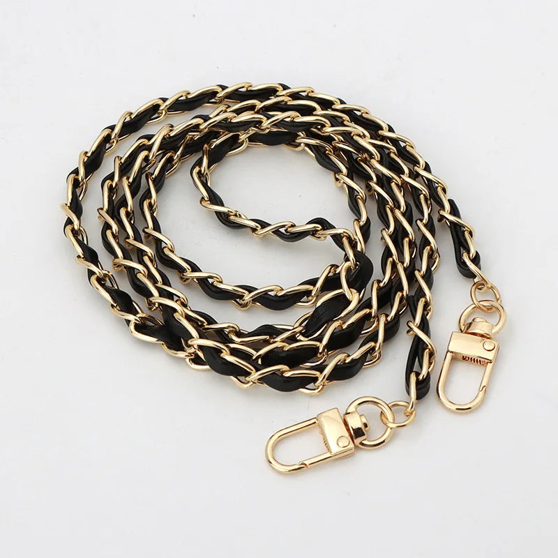 120cm Purse Chain Strap Crossbody Handbag Chains Replacement Leather Shoulder Bag Chain Straps Diy Women Girl Bag Part Accessory