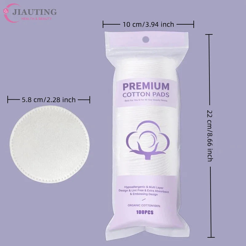 Disposable Makeup Cotton Pad 100/120pcs Soft Round Three Layer Facial Cleaning Wipes Makeup Remover Beauty Cosmetic Cleaning
