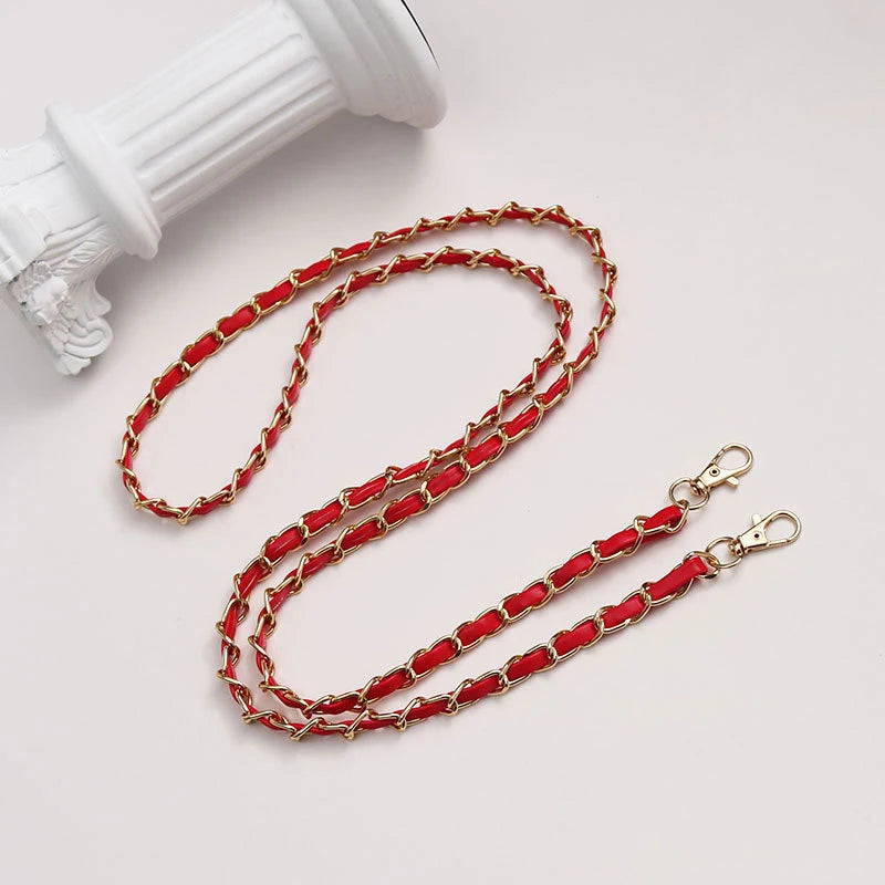 120cm Purse Chain Strap Crossbody Handbag Chains Replacement Leather Shoulder Bag Chain Straps Diy Women Girl Bag Part Accessory