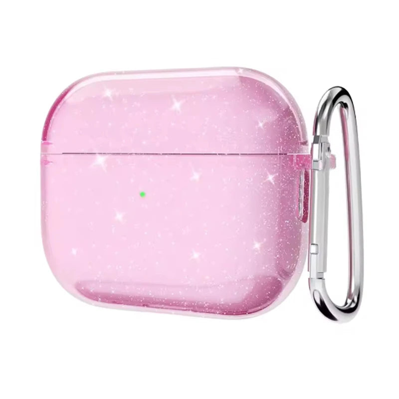 Clearance_Bling Glitter Soft TPU Earphone Case for Airpods 4 2024 Pro 2 2nd Generation Air Pods 3 1 3rd Gen Cover with Keychain
