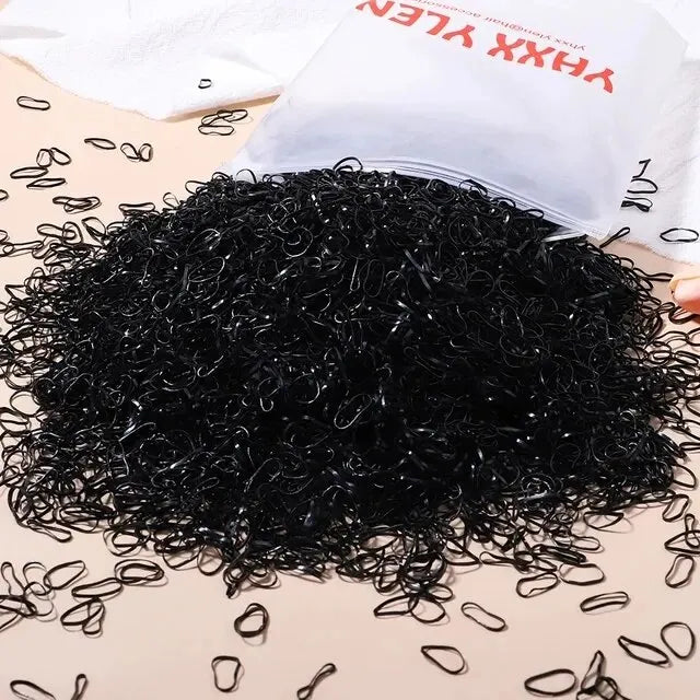 1000Pcs Colorful Small Disposable Hair Bands Scrunchie Girls Elastic Rubber Band Ponytail Holder Hair Accessories Hair Ties