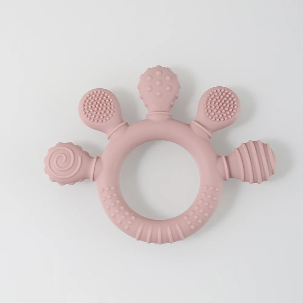 Baby Dinosaur Silicone Teething Toys BPA Free Easy to Grip Infant Care Teether Chewing Toy for Newborn Gift Babies Accessory