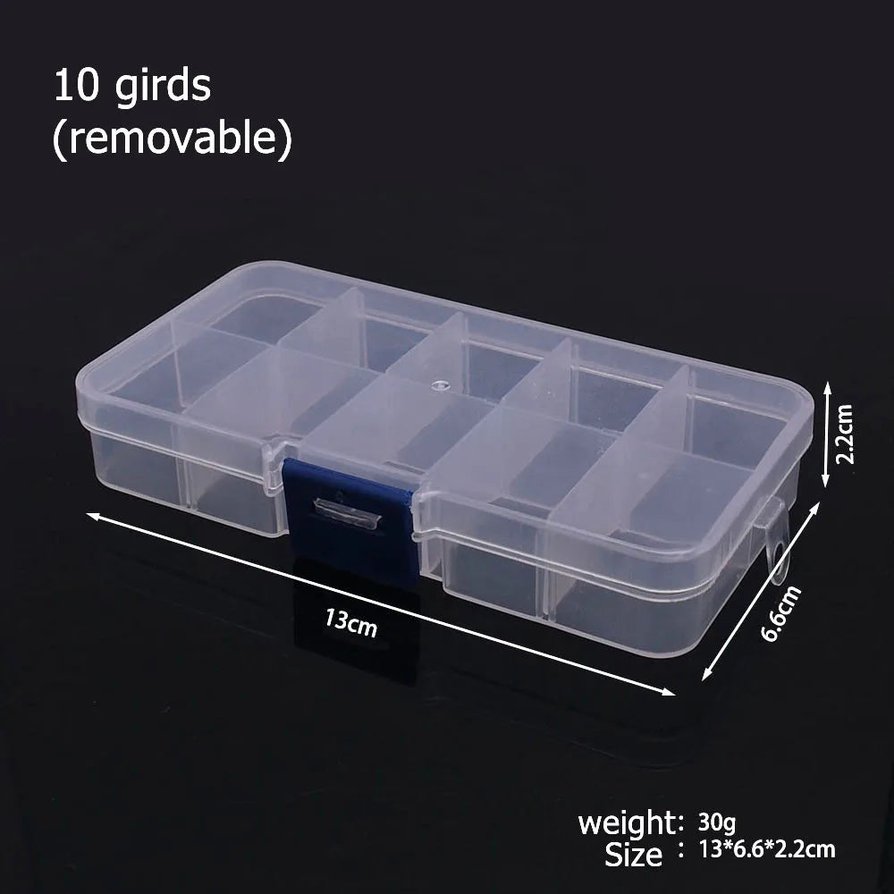 6–32 Compartment Plastic Storage Organizer Box for Beads, Jewelry & Craft Supplies