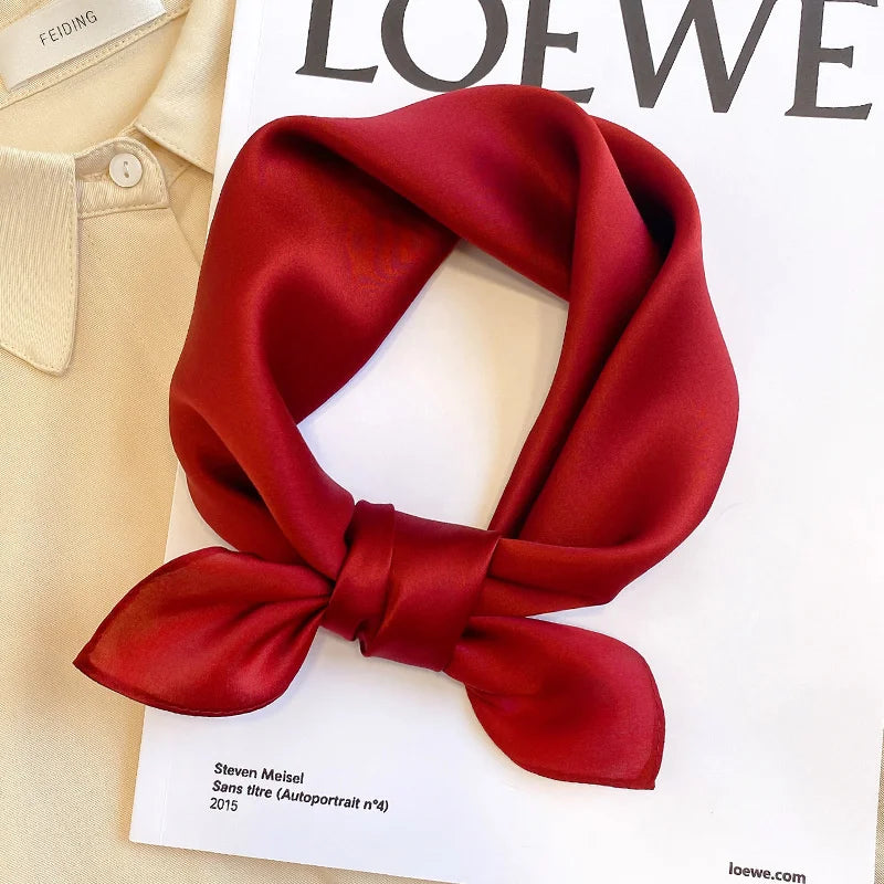 Fashion 100% Real Silk Scarf Women Shawls Wraps for Ladies Neckerchief Foulard Scarves Pashmina Female Shawl Hijab Bandana 2024