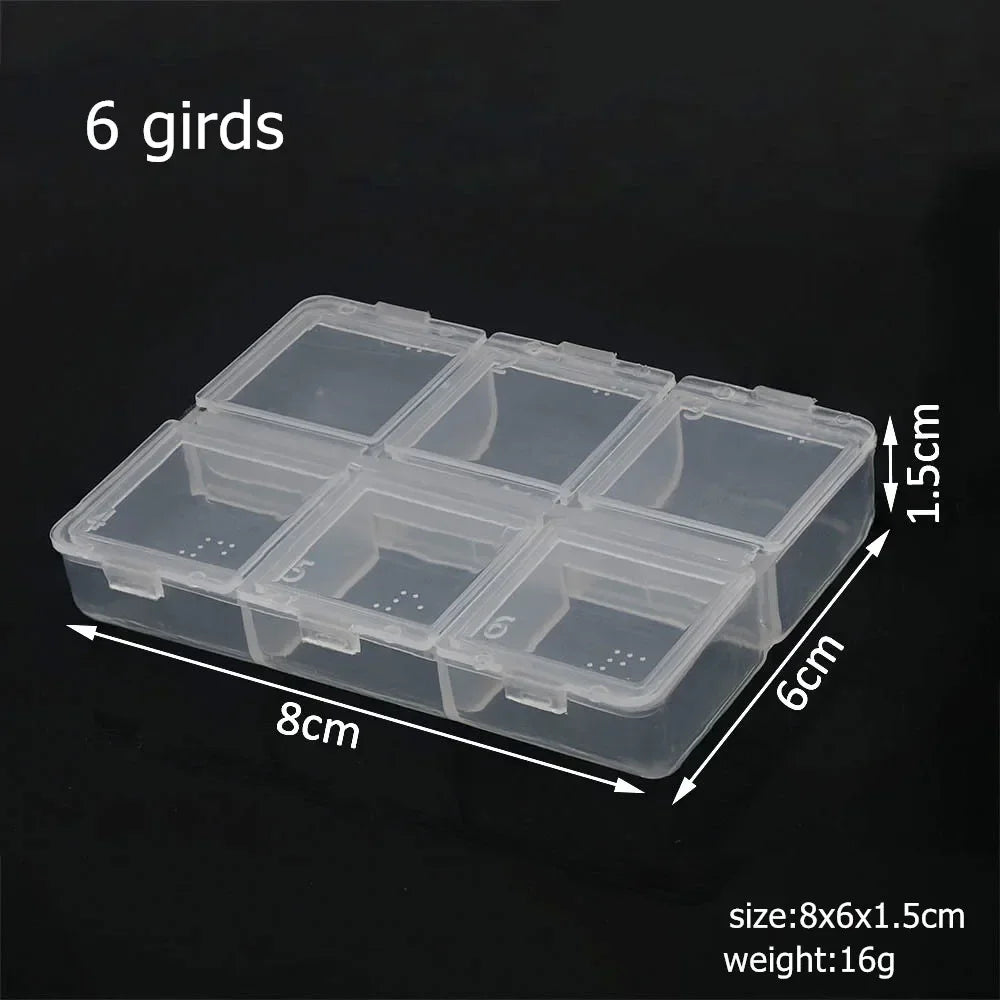 6–32 Compartment Plastic Storage Organizer Box for Beads, Jewelry & Craft Supplies