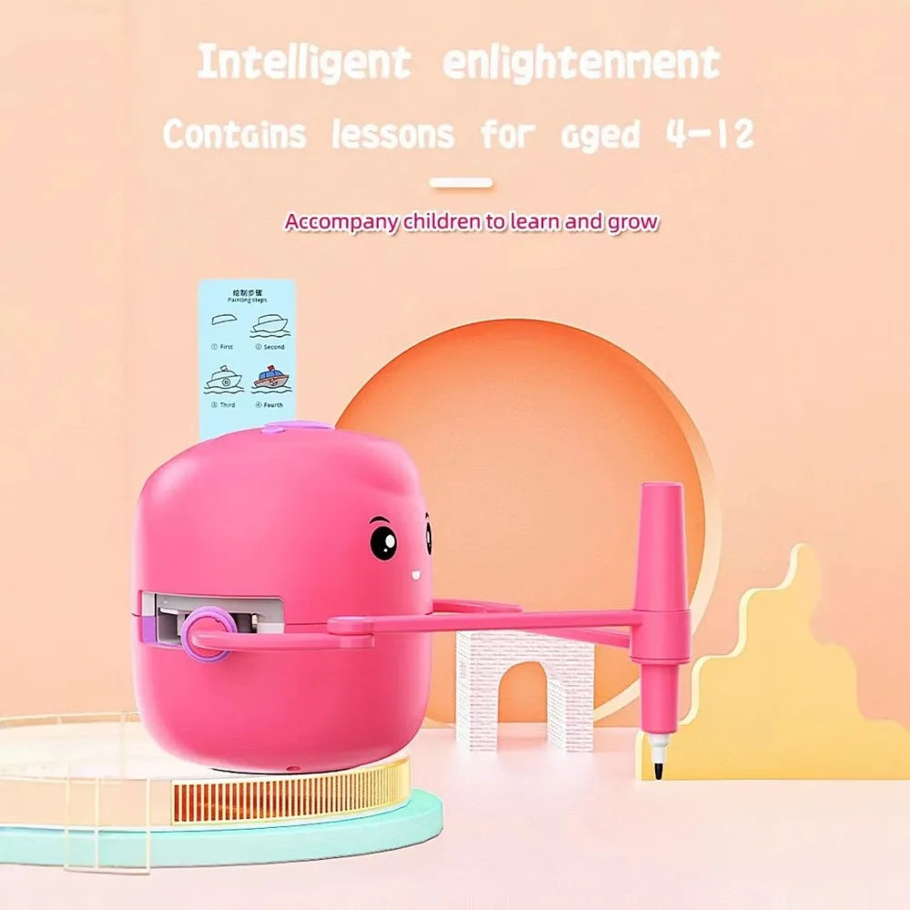 Drawing Robot for Kids Interactive Educational Drawing Robot Voice Interaction Montessori Drawing Learning Toy Children's gifts