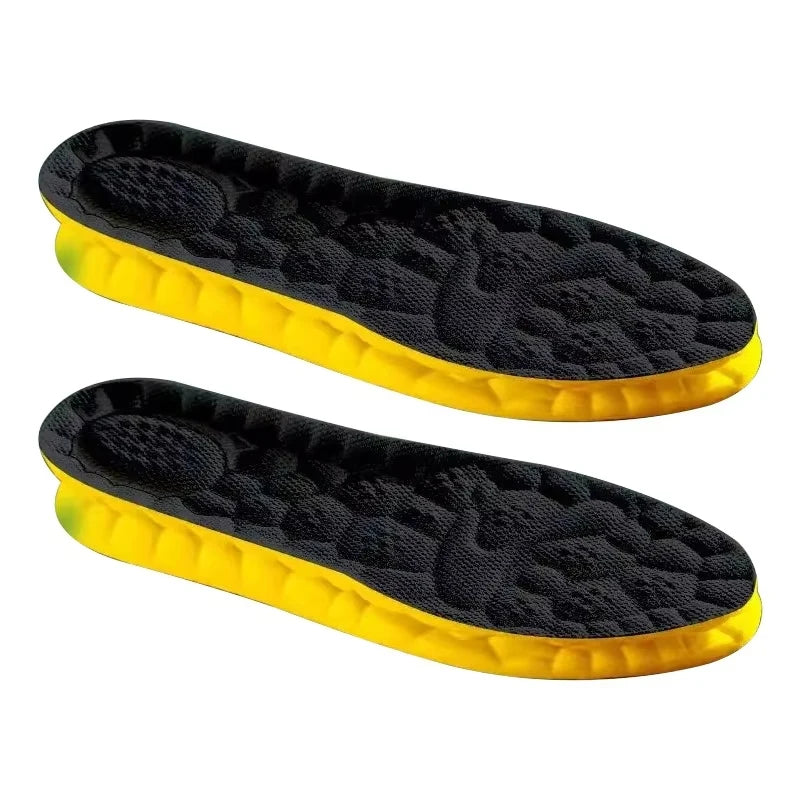 4D Cloud Technology Sports Insoles for Shoes PU Sole Soft Breathable Shock Absorption Cushion Running Orthopedic Care Insoles