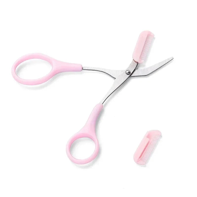 1/3PCS Eyebrow Trimmer Makeup Tools Stainless Steel Eyebrow Scissors with Comb Hair Removal  Eyebrows Shaping Makeup Tools
