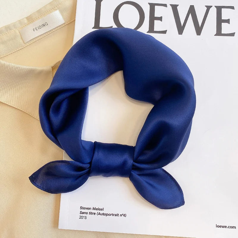 Fashion 100% Real Silk Scarf Women Shawls Wraps for Ladies Neckerchief Foulard Scarves Pashmina Female Shawl Hijab Bandana 2024