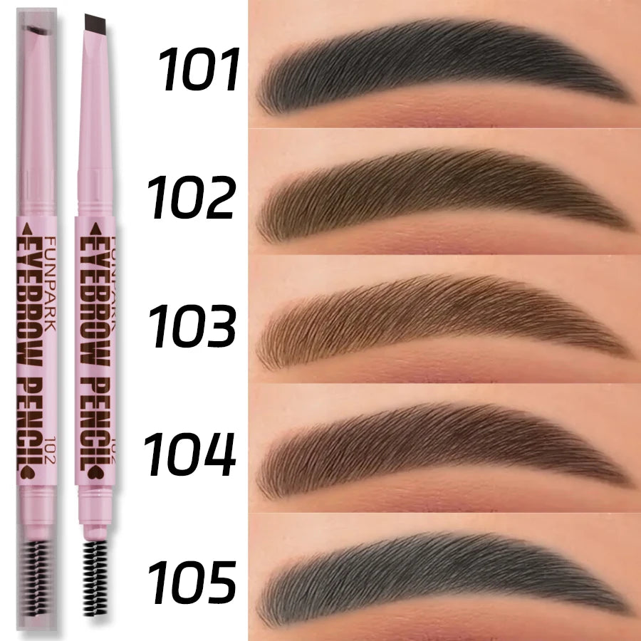 2 in1 Eyebrow pencil professional Cosmetics makeup for women 5 Colors Waterproof Eyebrow Tattoo brush Long Lasting eyebrow pen