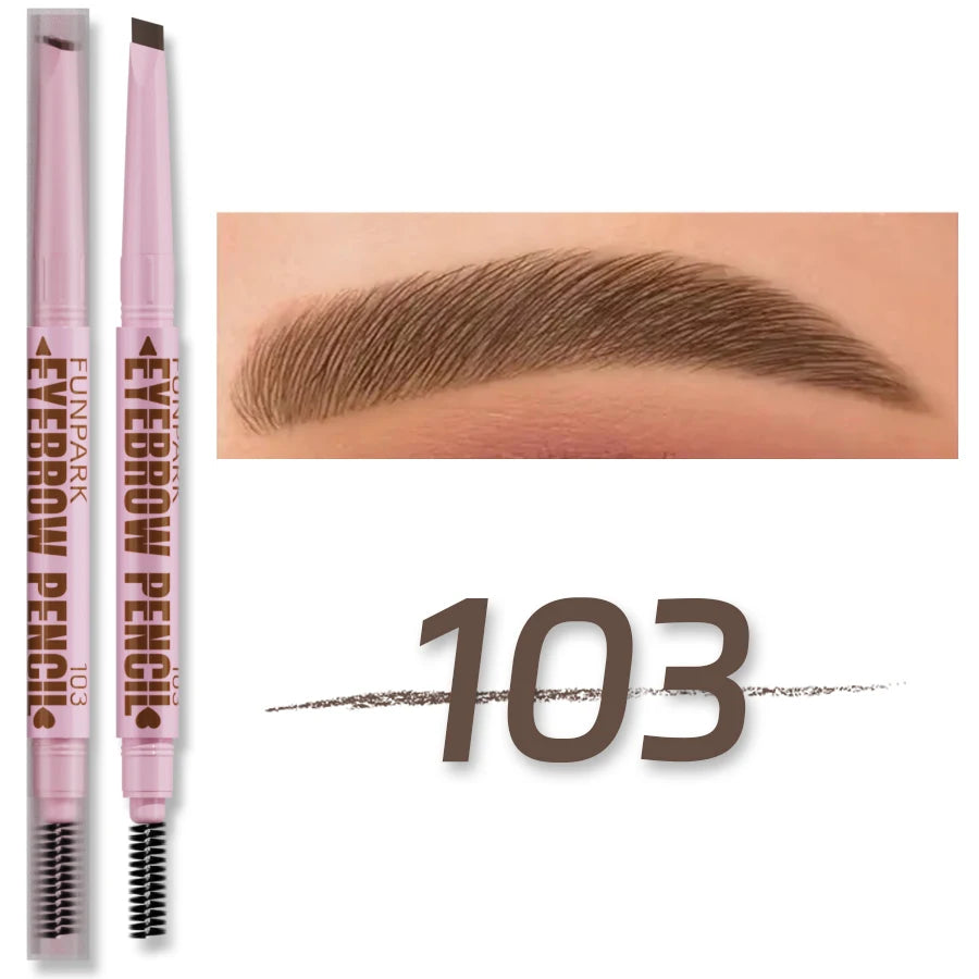 2 in1 Eyebrow pencil professional Cosmetics makeup for women 5 Colors Waterproof Eyebrow Tattoo brush Long Lasting eyebrow pen