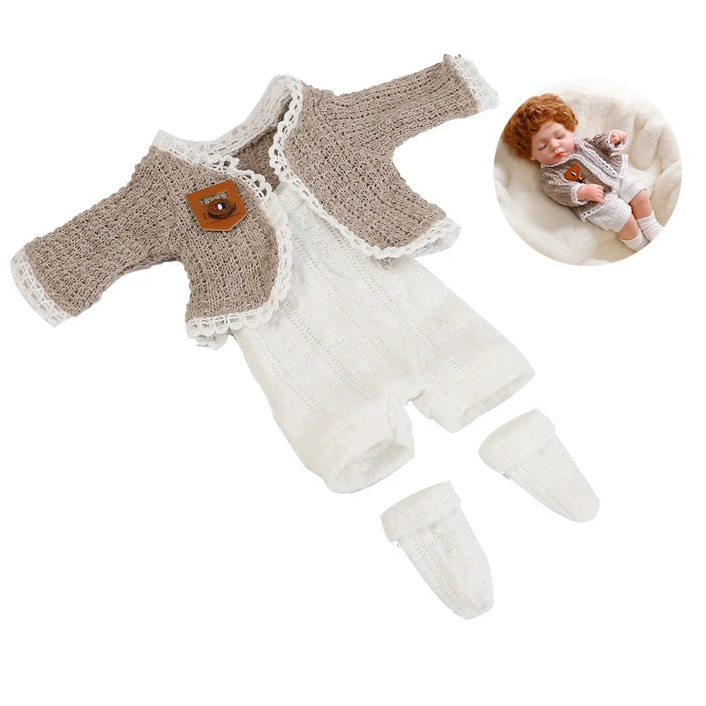 Baby Reborn Dolls Clothes for 30cm Baby Doll Dress Pajamas Jumpsuit Doll Clothes for 12 inch Reborn Doll DIY Toys for Girls