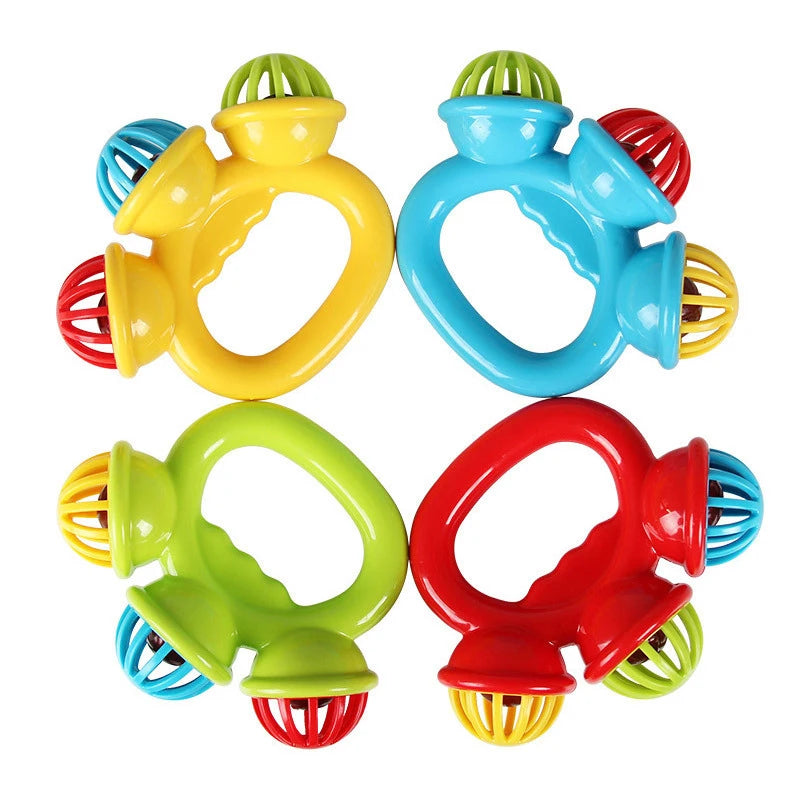 1-4PCS Baby Hand Rattle Ball Toy Newborn Grasping Hand Bell Sensory Toy Kids Safety Materials Toys for 0-24 Months Baby Children