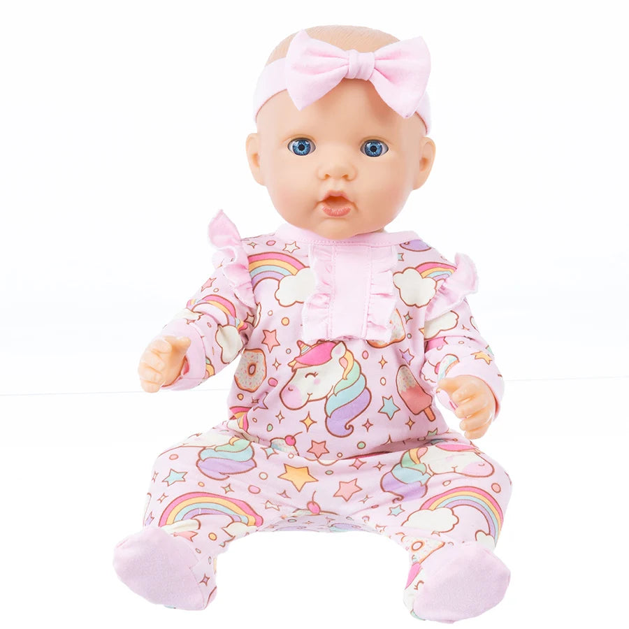 Cute Doll Unicorn Clothes For 18 Inch Doll Reborn Baby Doll Jumpsuits Outfit Kids Birthday OG Gift