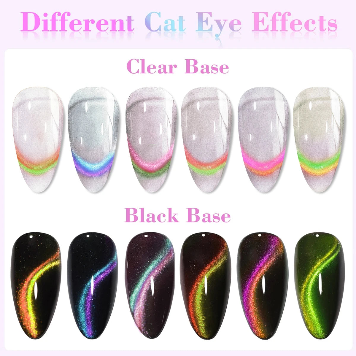 9D Rainbow Cat Magnetic Gel Nail Polish Chameleon Galaxy Effect Magnetic Semi Permanent Soak Off UV Gel Varnish Nail Supplies