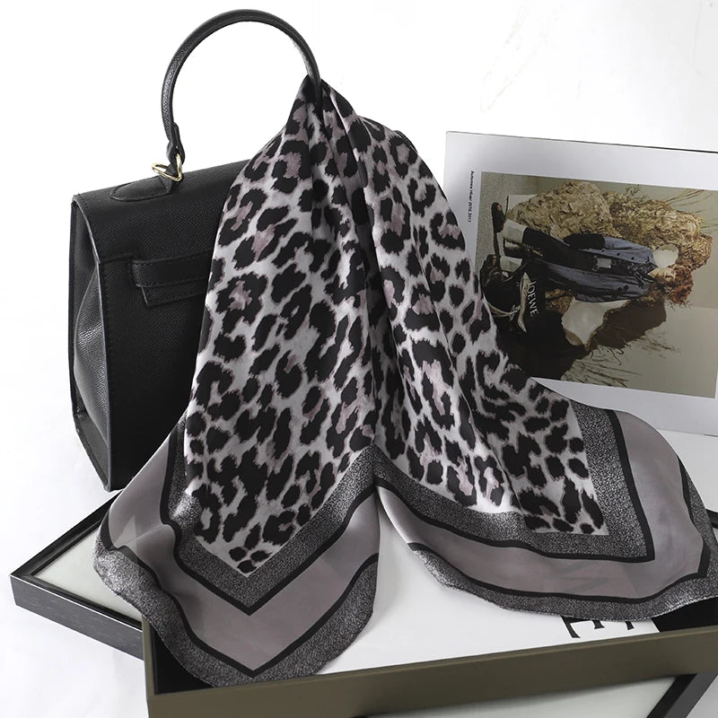 70x70cm Women Scarf Silk Feeling Hair Neck Square Brand Office bandanna muffler Waiter Flight Attendants Handkerchief Rings wrap