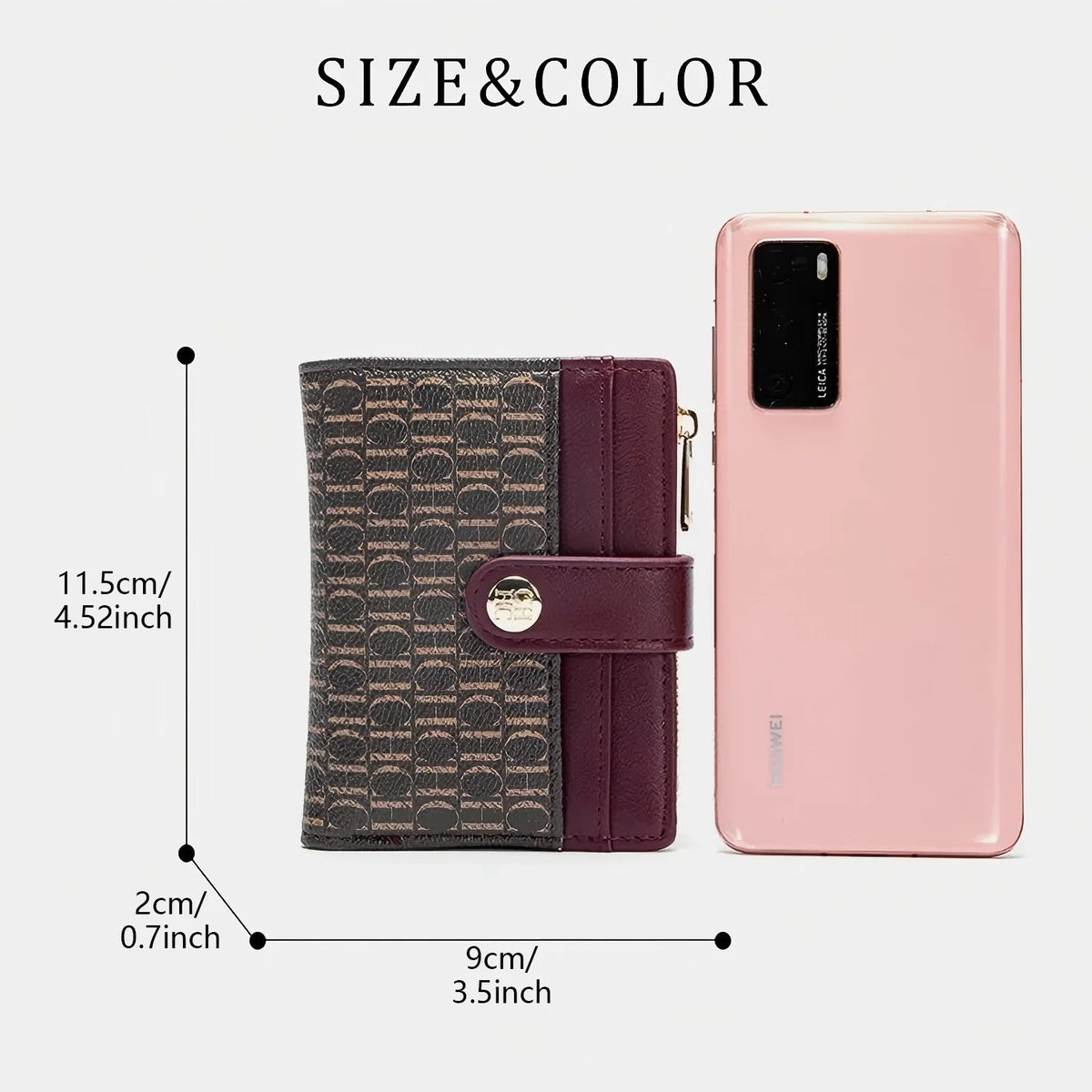 CH Luxury Brand Retro Design Business Card Bag Fashion Button Classic Folding Wallet Compact and Lightweight Women's Square Bag