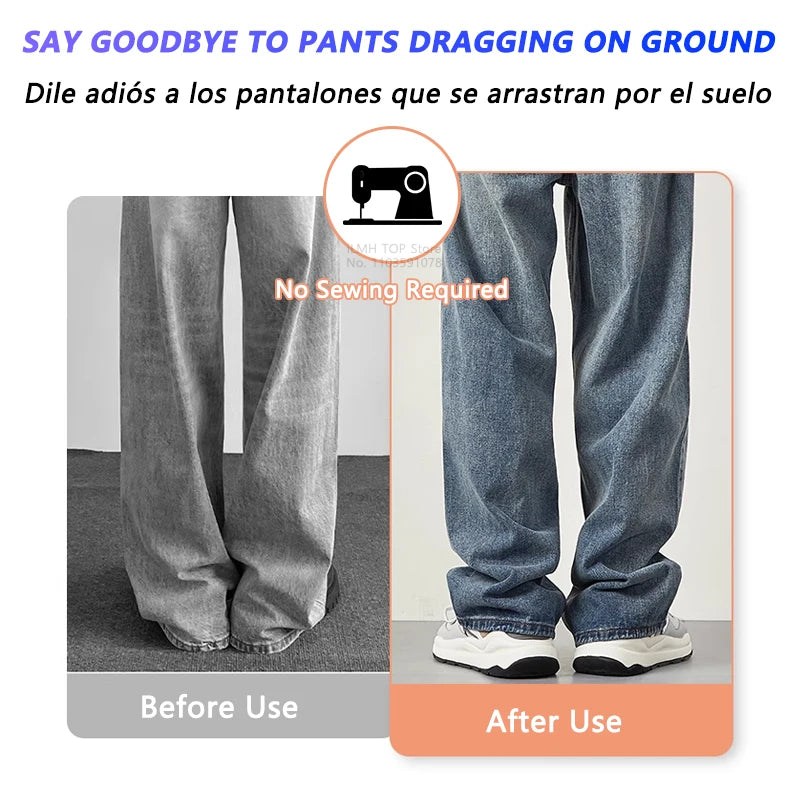 4~10PCS Invisible Leg Shortening Clip, Non-Slip Pants Edge Clip, Quick Fix Hem Clip, Hidden Pants Adjuster, Sewing Accessories