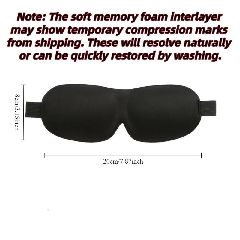 3D Sleep Mask Soft Memory Foam Eye Cover Blindfold Sleeping Aid for Travel Blockout Light Comfortable Sleep Aid Slaapmasker