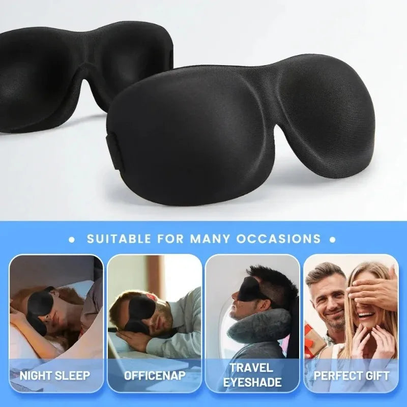 3D Sleep Mask Soft Memory Foam Eye Cover Blindfold Sleeping Aid for Travel Blockout Light Comfortable Sleep Aid Slaapmasker