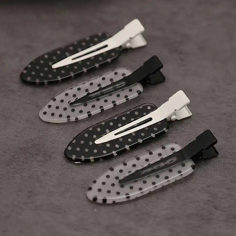 Black White Polka Dot Acrylic Hair Clips Minimalist Secure Hold Suitable for Daily Wear Party Outfits Hairpin Accessories