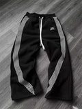 Casual Loose Straight Leg Pants Striped 2025 Summer Fashion Trend Brand Street Hip-hop Jogging Men's Women's Harajuku Sweatpants
