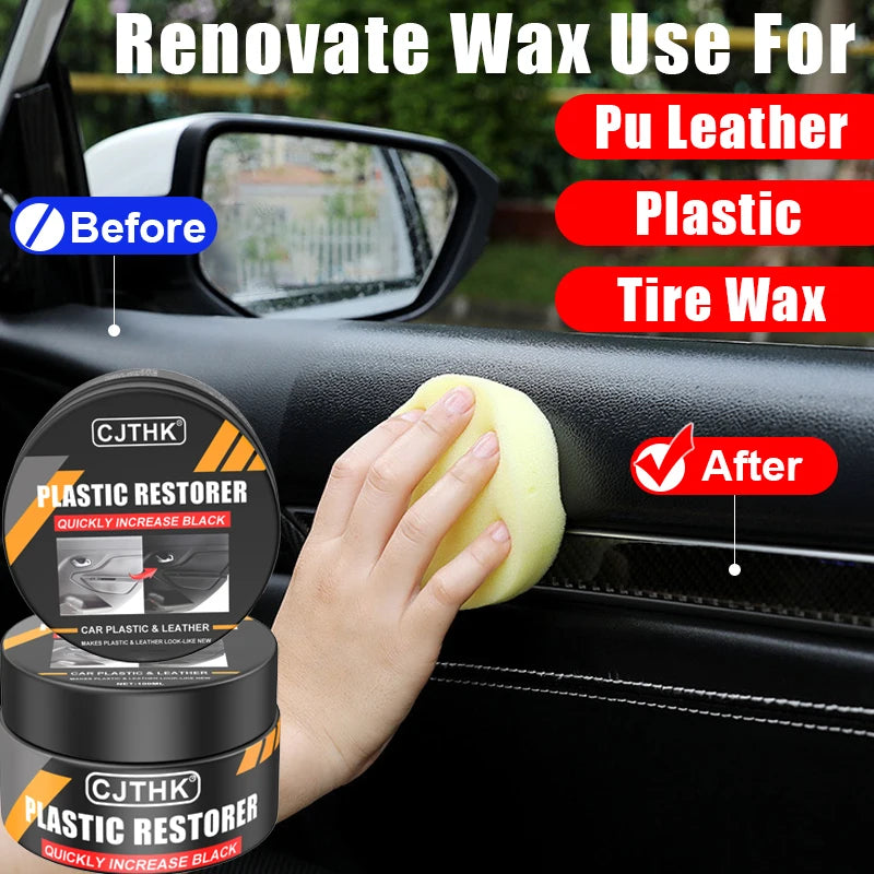 Car Plastic Restorer Back To Black Gloss Auto Interior Leather & Panel Renewal Wax Coating Agent Auto Polish And Repair Coating