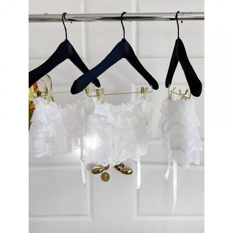 2025 Korean Ins Unique Lace Layered Gauze Skirts Lace Trim A-Line Short Cloth Mini Waist Skirts Harajuku Girl's White Skirts Y2K