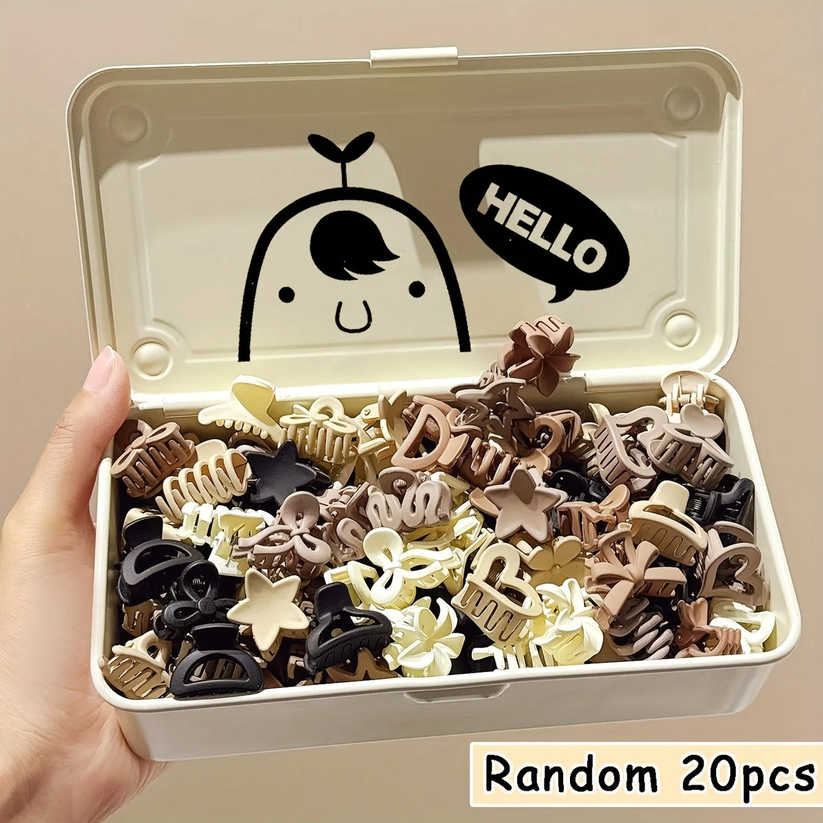 5/10/20/30pcs Beige Mixed Pack Small Clips, Cute Girl Accessories - Perfect for Daily Use, Special Occasions, or Travel Gifts