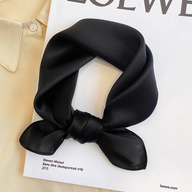 Fashion 100% Real Silk Scarf Women Shawls Wraps for Ladies Neckerchief Foulard Scarves Pashmina Female Shawl Hijab Bandana 2024