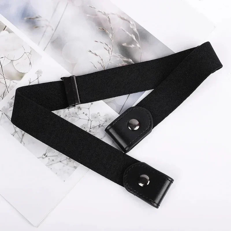 2024 Canvas Adjustable Elastic Waist Band Invisible Belt Buckle-Free Belts for Women Men Jean Pants Dress No Buckle Easy To Wear