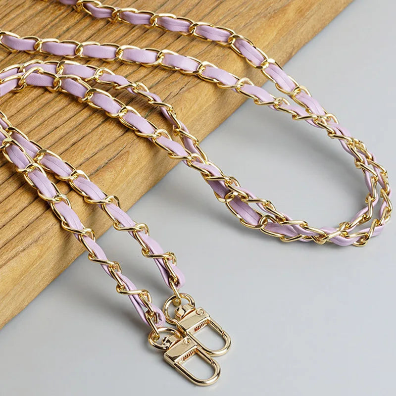 120cm Purse Chain Strap Crossbody Handbag Chains Replacement Leather Shoulder Bag Chain Straps Diy Women Girl Bag Part Accessory