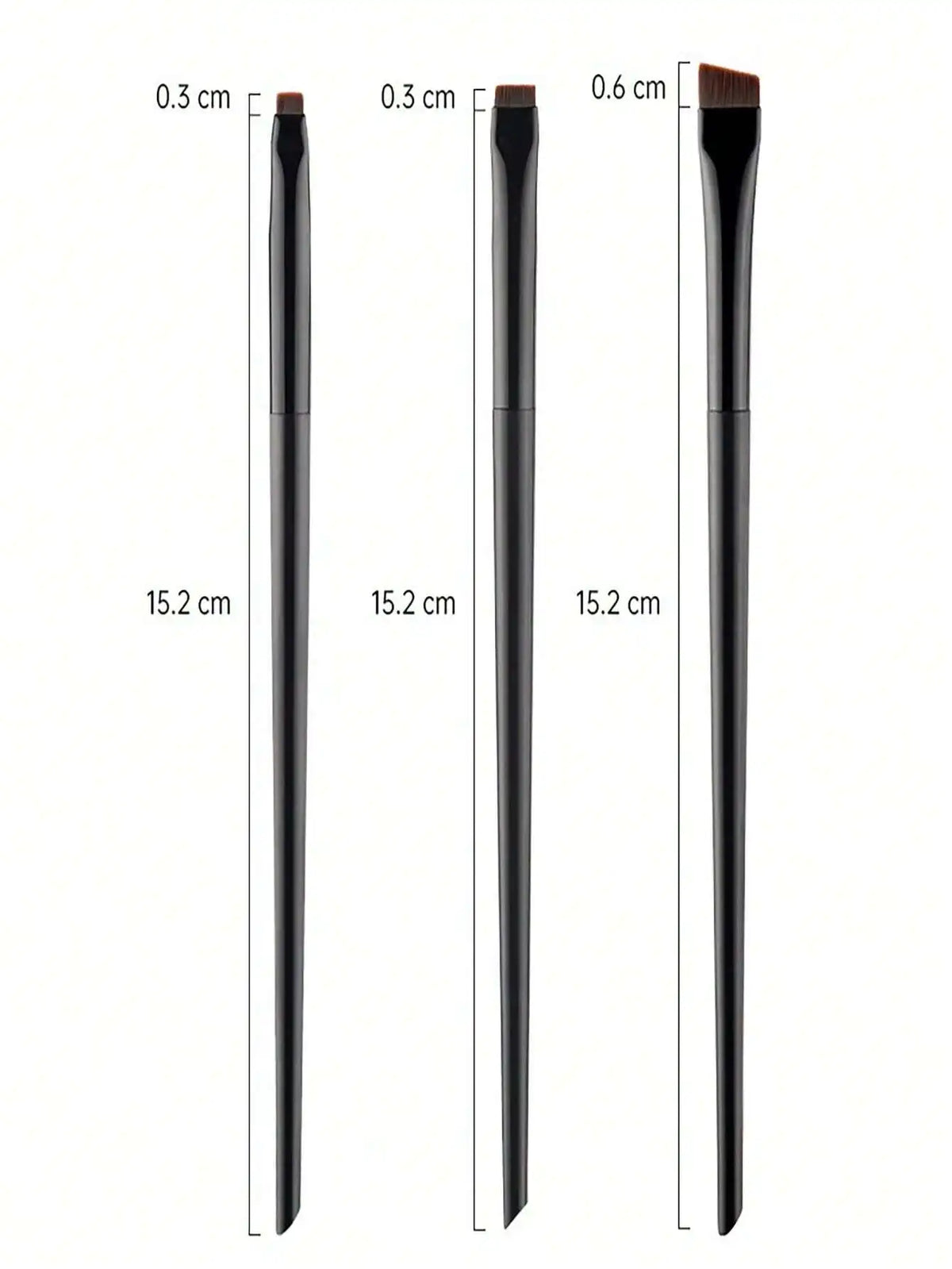 3pcs Makeup Brush Set, Including Angled Eyeliner Brush, Eyebrow Brush, And Ultra-Fine Eyeshadow Brush, Makeup Brush Set, Makeup Brush Kit, Makeup Brush Set, Full Makeup Brushes, Makeup Brush Set, Complete Makeup Tools, Makeup Brush Set, Makeup Brush Set