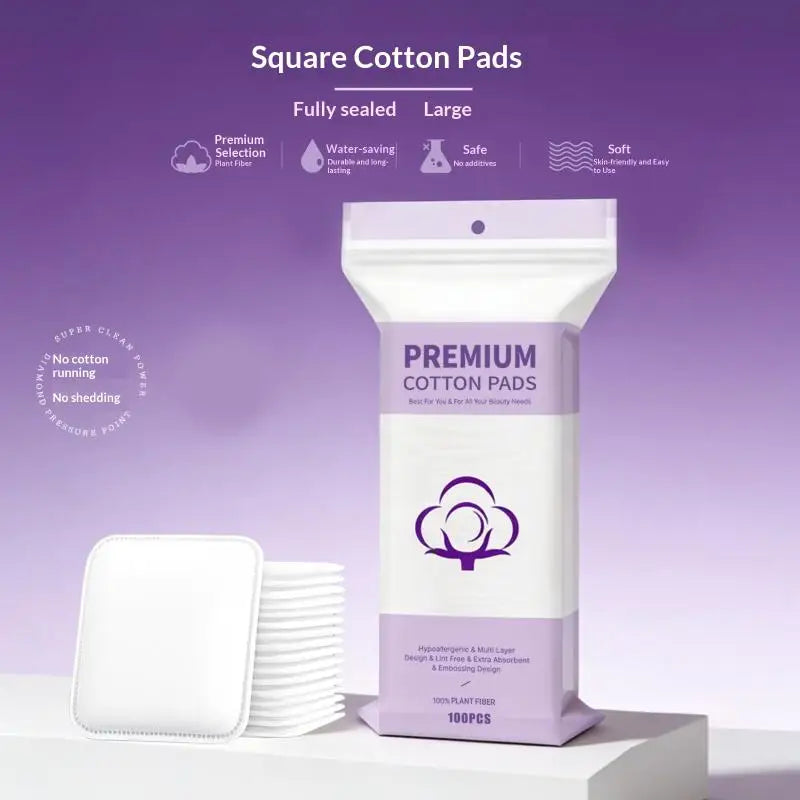 Disposable Makeup Cotton Pad 100/120pcs Soft Round Three Layer Facial Cleaning Wipes Makeup Remover Beauty Cosmetic Cleaning