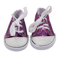 7 cm Canvas Denim Sneakers New Born  Baby Shoes Handmade Lace-up Sneakers Shoes For 18 Inches American 43 cm Baby Dolls GIfts