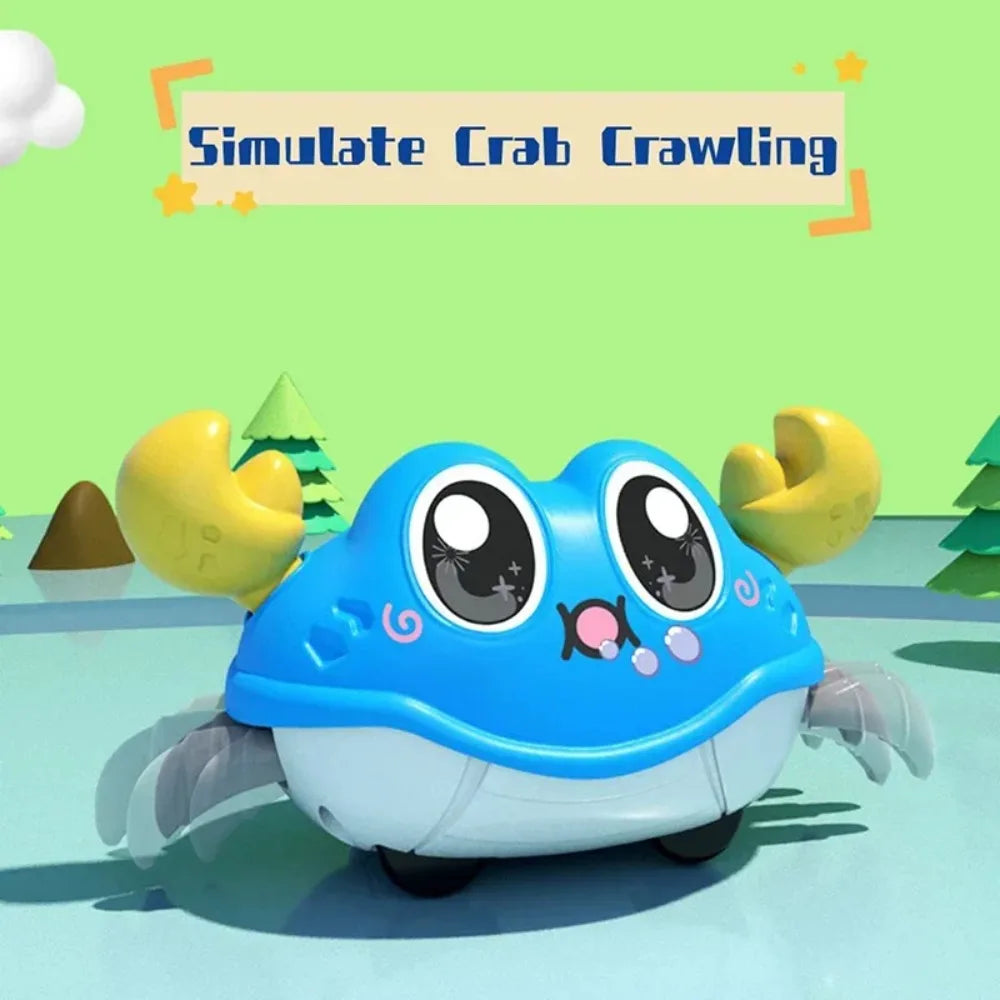 Children's Fun Double Return Force Left and Right Shake Simulation Crab Toy Baby Running Bubble Simulation Crab Crab Crawling