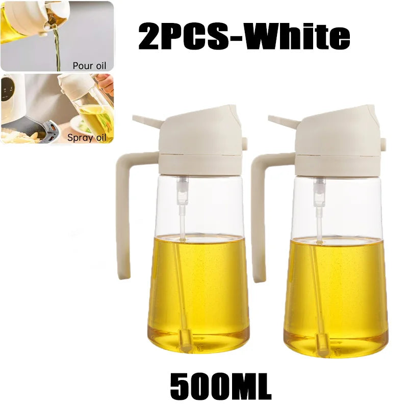 200/300/500ml Oil Spray Bottle BBQ Cooking Olive Oil Sprayer Plastic Baking Oil Spray Empty Bottle Vinegar Bottle Or  Oil brush