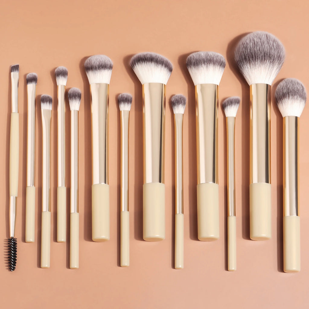 13PCS Makeup Brush Set Foundation Concealer Powder Eyeshadow Blush Brush Kabuki Blending Cosmetic Beauty Tool for Face