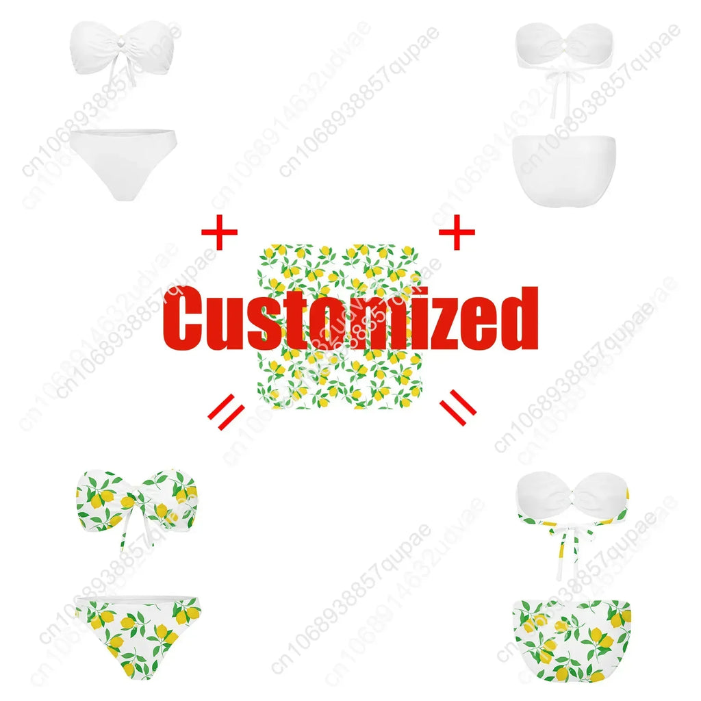 Chris Brown Rapper Strapless Swimsuit Womens Bathing Suits Fashion Swimwear Pool Party Beach Sexy Bikini Customize Beachwear