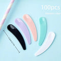 100 Pcs Beauty Makeup Sticks Mud Mixing Disposable Tools Facial Mask Stick Cosmetic Spatula Crescent Spoon DIY Face Mask Spoon