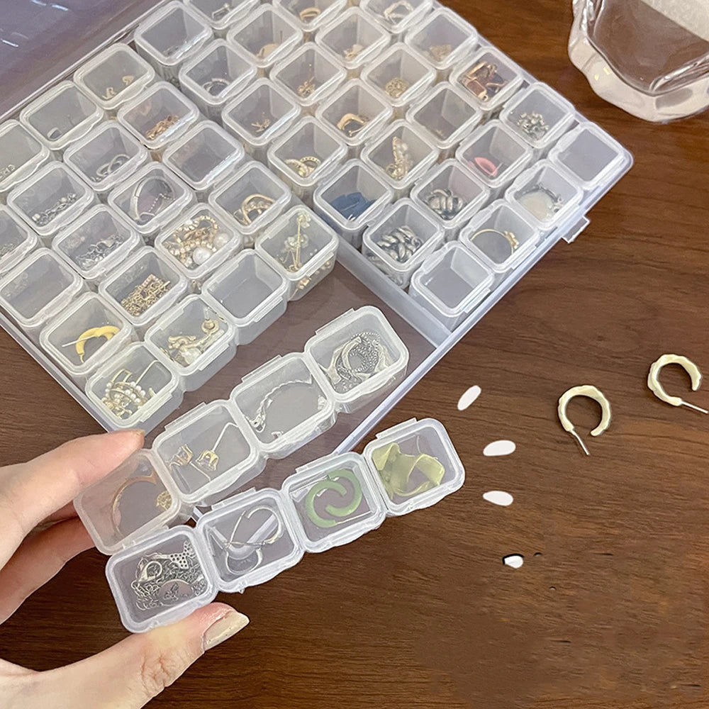 1pc 28 Grids Plastic Storage Box Adjustable Compartments for Jewelry Diamond Embroidery Art Craft Accessory Organizer Case
