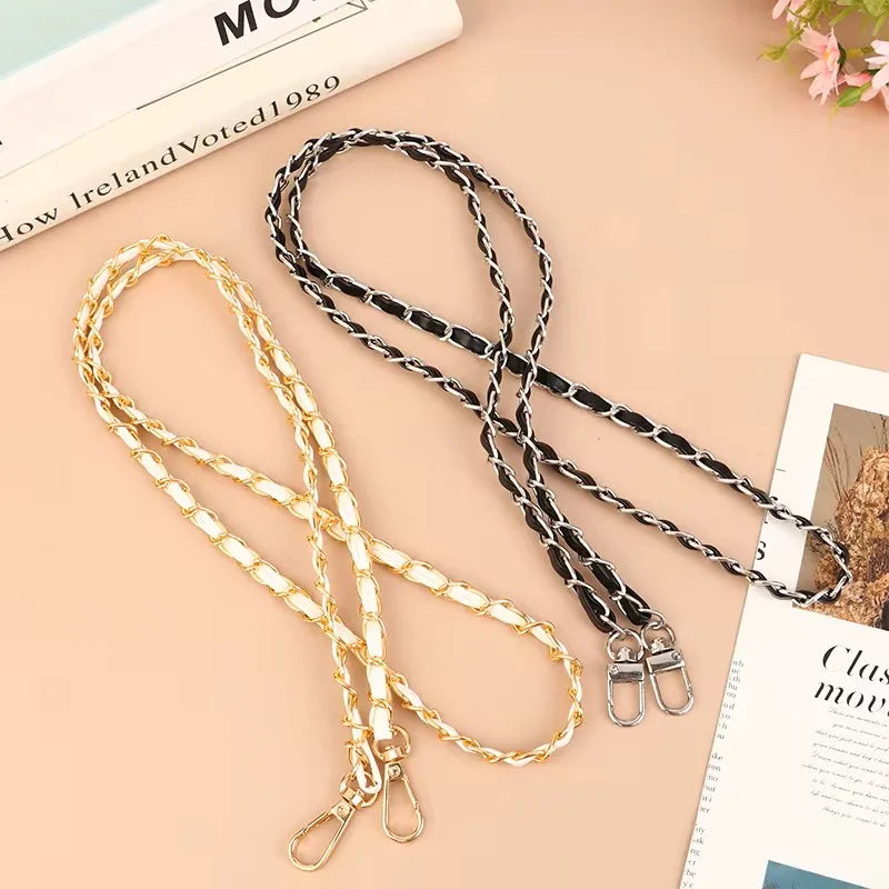120cm Purse Chain Strap Crossbody Handbag Chains Replacement Leather Shoulder Bag Chain Straps Diy Women Girl Bag Part Accessory