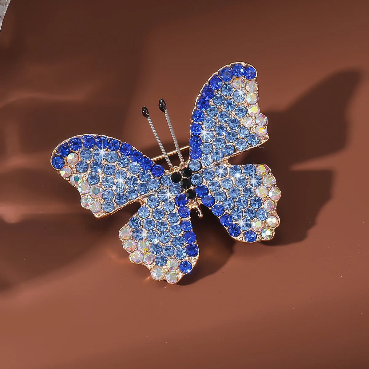 Cute butterfly brooch for women, sparkling and vibrant with forest style design, daily wear brooch accessories