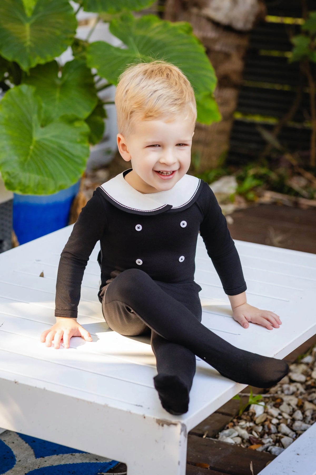 Ali Plus 2026 SS Sailor Maxi Kids Cotton Outfits Embroidery Removable White Collar Girls Boys Matching Clothes