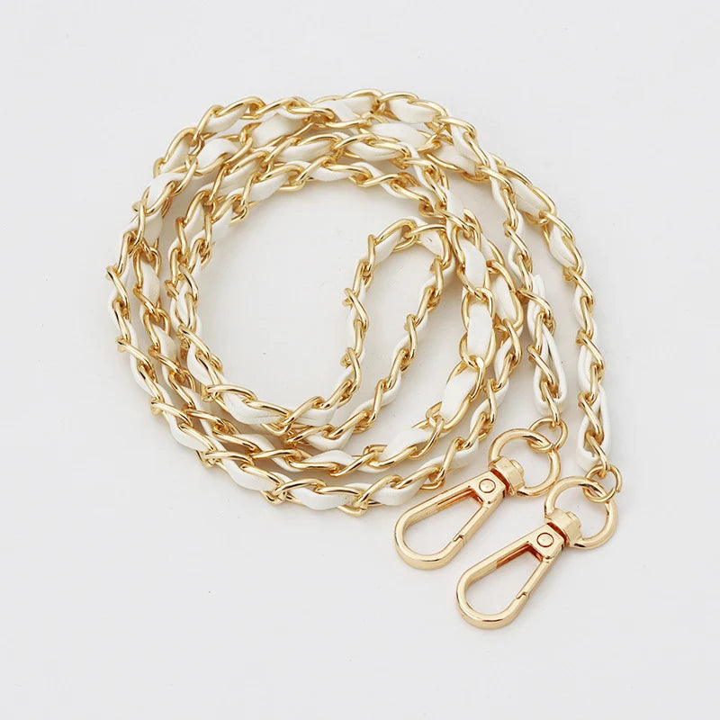 120cm Purse Chain Strap Crossbody Handbag Chains Replacement Leather Shoulder Bag Chain Straps Diy Women Girl Bag Part Accessory