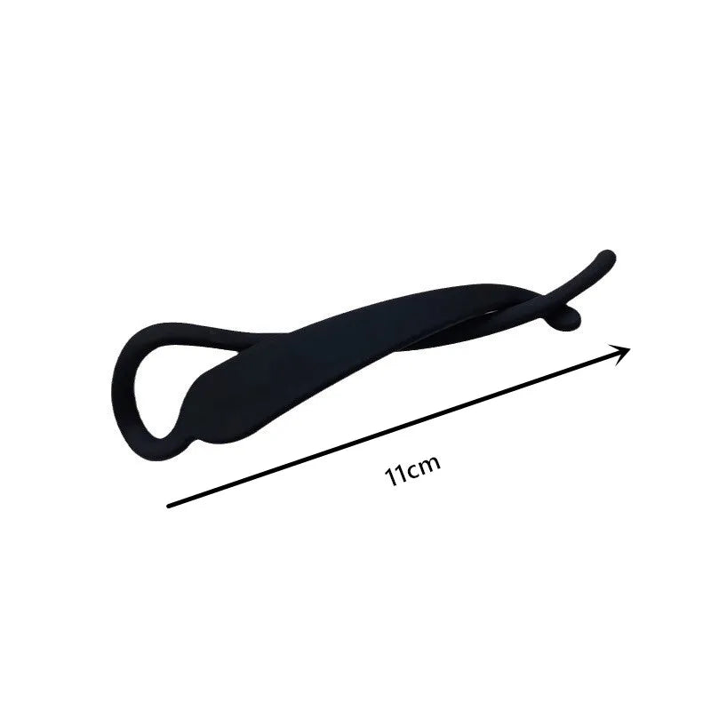 2PCS Matte Hair Clamps, Black & Brown Banana - Shaped Clips, Trendy Hair Accessories for Women's Chic Updos