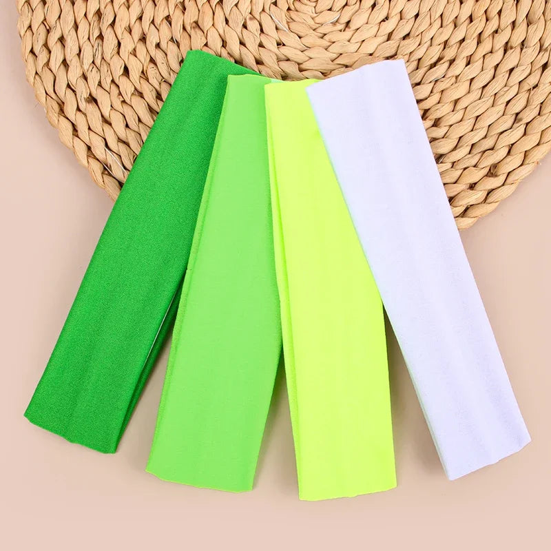 4pcs Outdoor Sports Headband Portable Fitness Hairbands Woman Hair Wrap Brace Elastic Cycling Yoga Running Exercising Sweatband