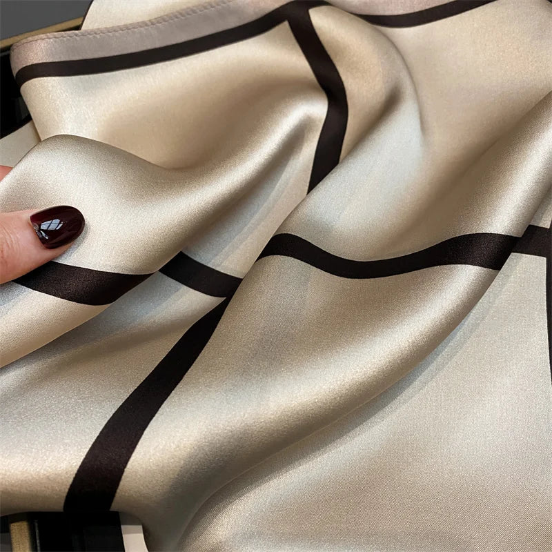 100% Real Silk Scarf New 70CM Natural Shawl Wraps Women Ladies Fashion Scarves Foulard Bandana Square Headband Hijab Pashmina